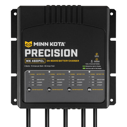 Minn Kota OnBoard Precision Charger MK460 PCL 4 Bank x 15 AMP LI Optimized Charger 1834604