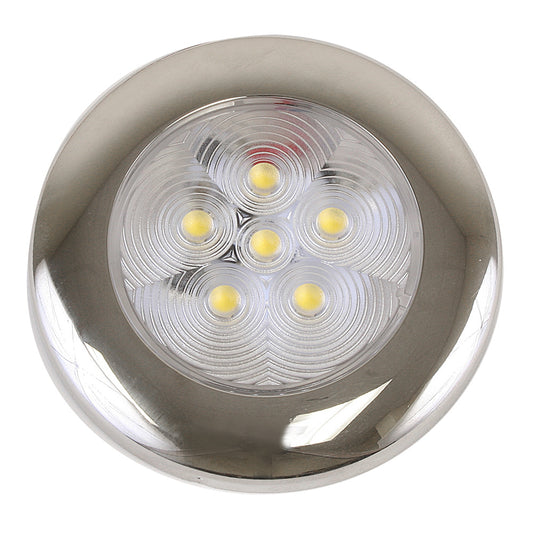 Scandvik B3 Downlight Surface Mount  Cool White  SS Trim  IP67  1224V 41320P