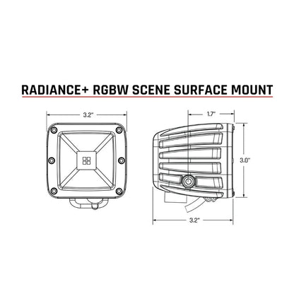 RIGID Industries Radiance Scene  RGBW  Surface Mount  Pair 682053