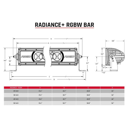 RIGID Industries Radiance  40 Light Bar  RGBW 240053