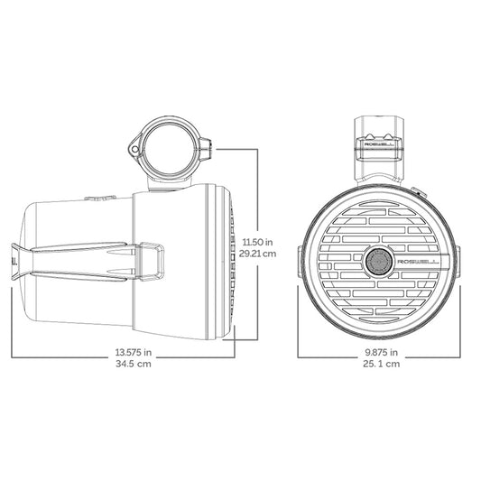 Roswell R1 8 Tower Speakers  Black  100W RMS  200W Peak Power C9201711