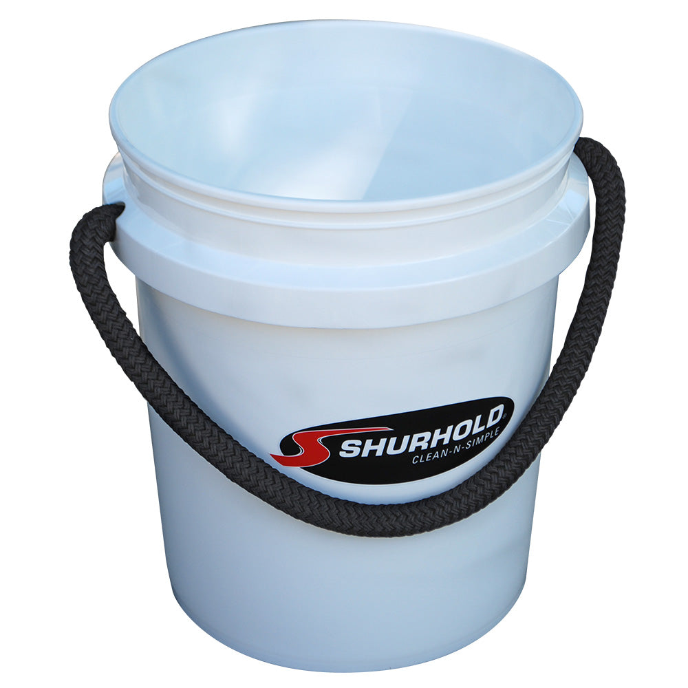 Shurhold Worlds Best Rope Handle Bucket  5 Gallon  White 2451