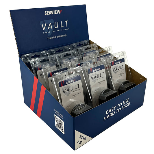 Seaview POP Display Box w12Pack Vault Drain Plugs SV101V SV101VPOP