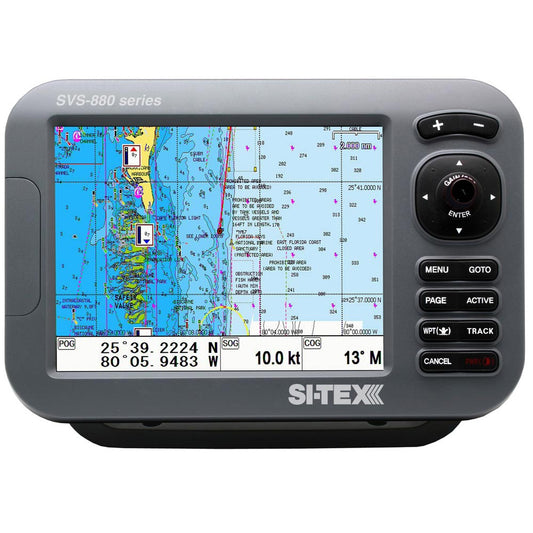 SITEX GPS ChartDual Frequency 600W Sonar System  8 Color LCD wInternal  External GPS Antenna  CMAP 4D Card SVS880CFE