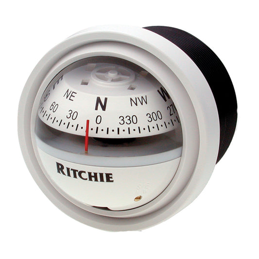 Ritchie V57W2 Explorer Compass  Dash Mount  White V57W2