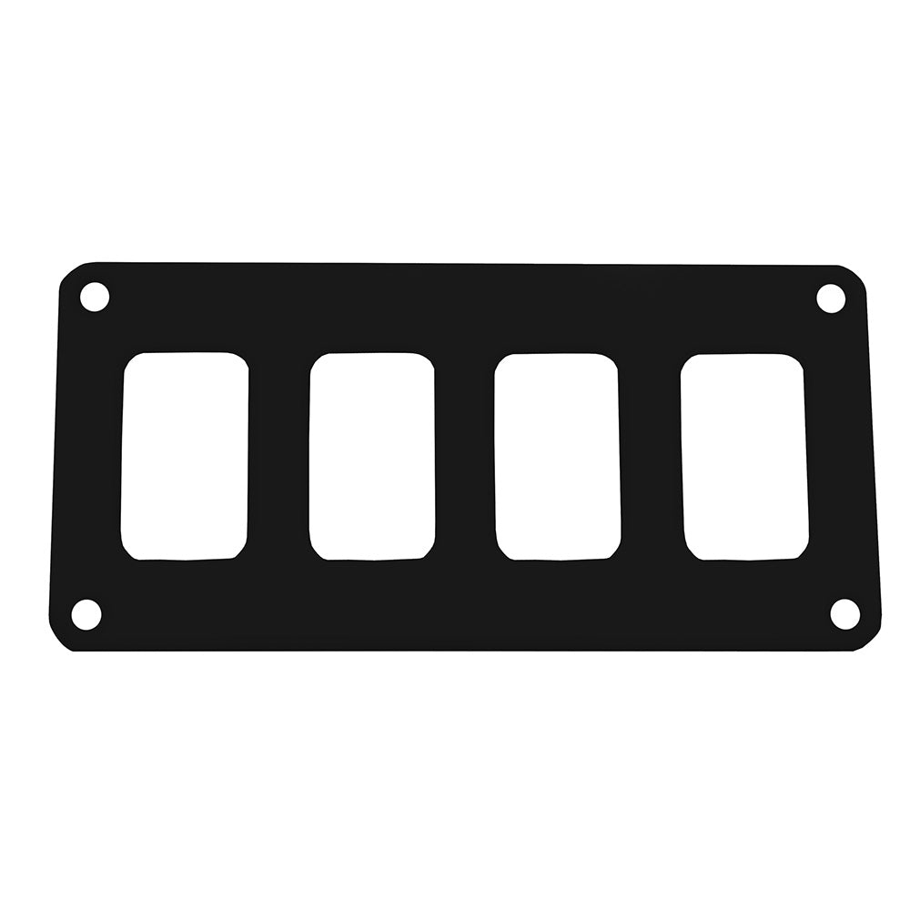 Pacer Switch Panel  4 Switch  1 Row  55 x 275  Black Powder Coated Aluminum PSC41BK