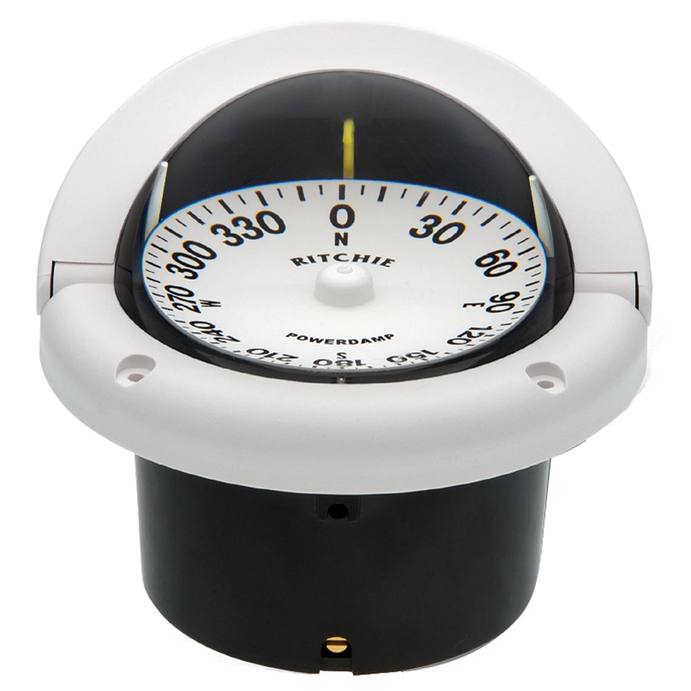 Ritchie HF742W Helmsman Compass  Flush Mount  White HF742W