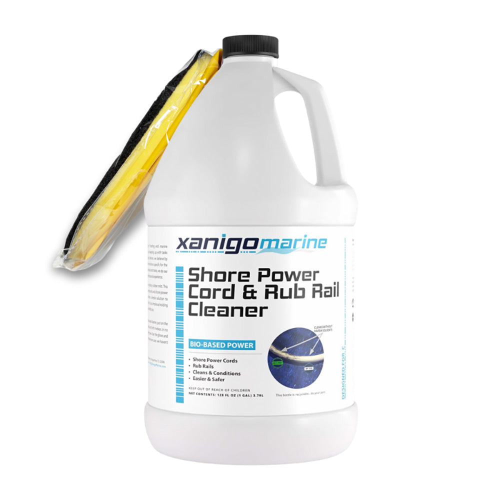 Xanigo Marine Shore Power Cord  Rub Rail Cleaner wGlove  1 Gallon XMSPC1G