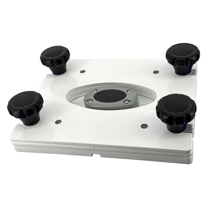 Seaview Removable Base fPedestal Mounts w7x7 Base Plate  White PMRB7