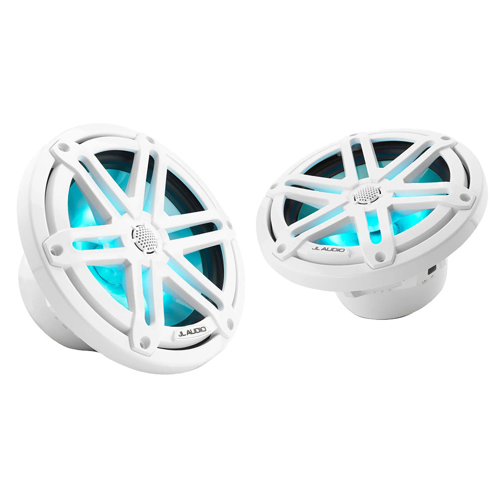 JL Audio M3 Series 77 Marine Coaxial Speakers wGloss White Sport Grilles wRGB LED Lighting  M3770XSGwi 0100306900