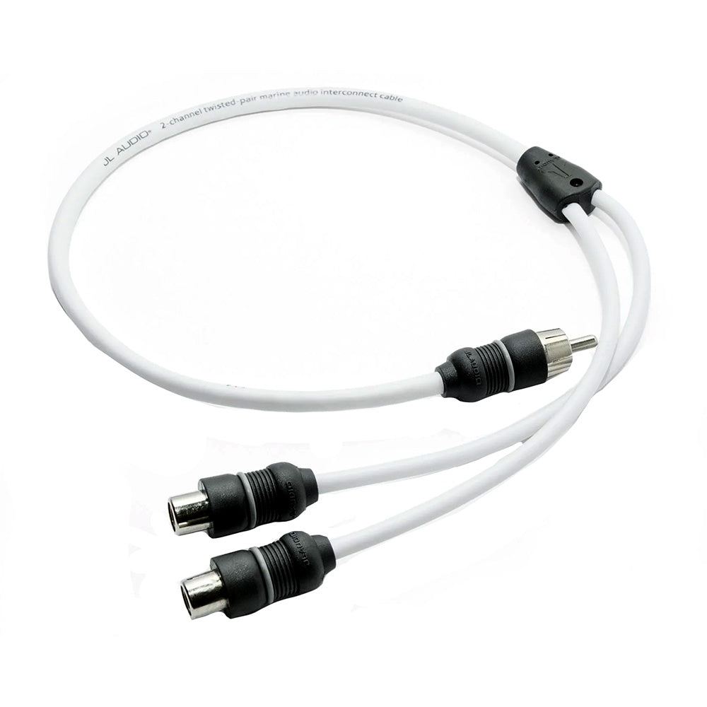 JL Audio 2 Channel Marine Audio YAdaptor 1 Male Plug to 2 Female Jacks  XMDWHTAICY1M2F 0101355300