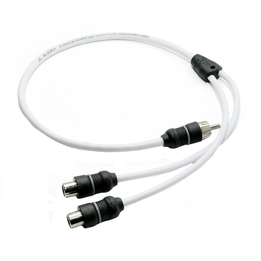 JL Audio 2 Channel Marine Audio YAdaptor 1 Male Plug to 2 Female Jacks  XMDWHTAICY1M2F 0101355300