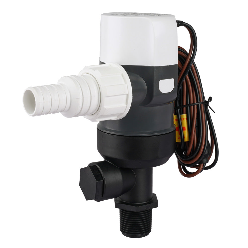 Commodore 1100 GPH Vertical Livewell Pump  Short  12V CMD311100L
