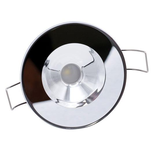 Lumitec Illusion Flush Mount LED Down Light  Spectrum RGBW  Cool White  Mirrored Housing 117147