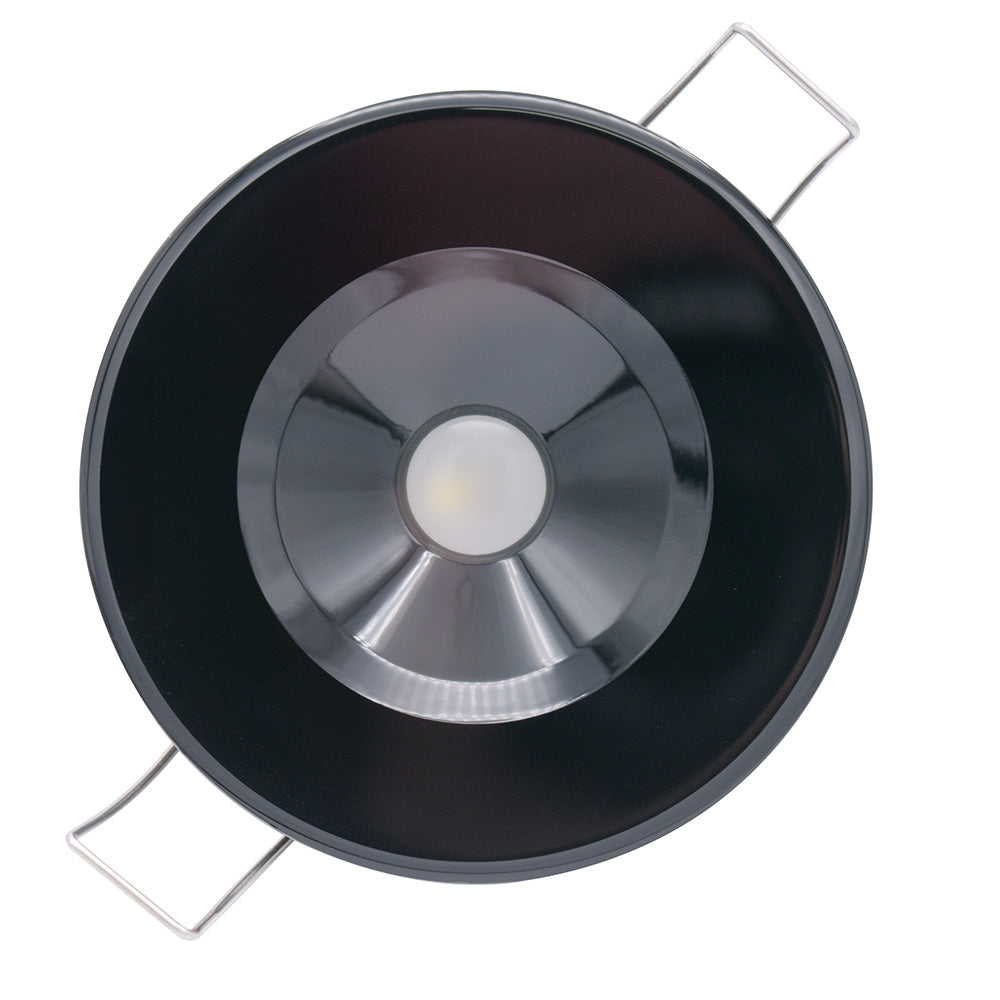 Lumitec Illusion Flush Mount LED Down Light  Spectrum RGBW  Warm White  Black Housing 117155