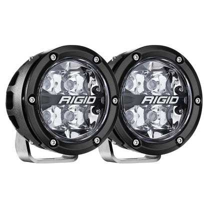RIGID Industries 360Series RGBW 4 Offroad Spot Beam wRGBW Backlight Pods  Set of 2 36402