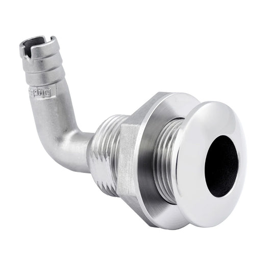 Whitecap 112 Duplex Stainless Steel 90 Degree ThruHull Fitting 6581X