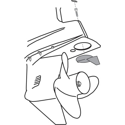 Performance Metals Yamaha Trim Tab Anode  150225 hp  Aluminum 00125A