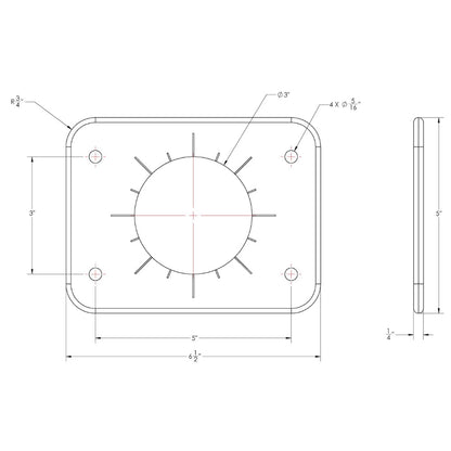 TACO Grand Slam 300 Universal Backing Plate fGS300  GS390  Pair BP0300BSY1