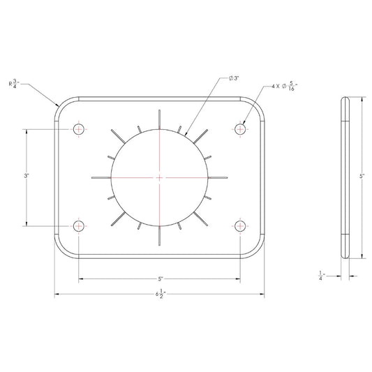 TACO Grand Slam 300 Universal Backing Plate fGS300  GS390  Pair BP0300BSY1
