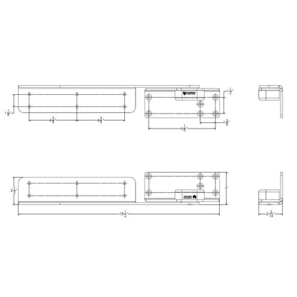 TACO Command Ratchet Hinge  1812  316 Stainless Steel Polished wHard Stop H250048