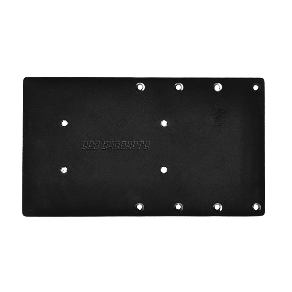 Sea Brackets 14 Straight Trolling Motor Plate for Garmin Kraken  Black SEA2312BLK