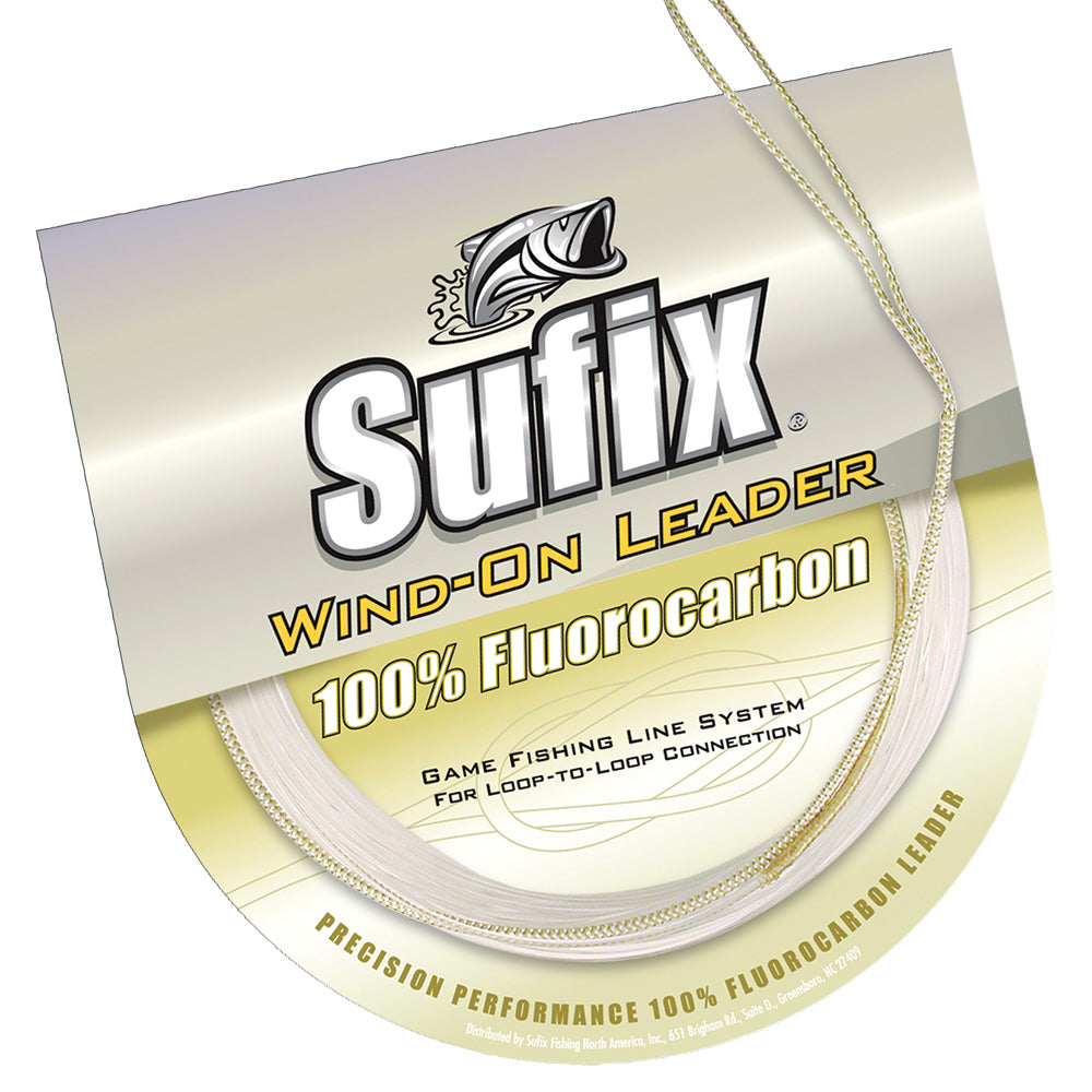 Sufix WindOn 100 Clear Fluorocarbon Leader  100lb  11 yds 700100F