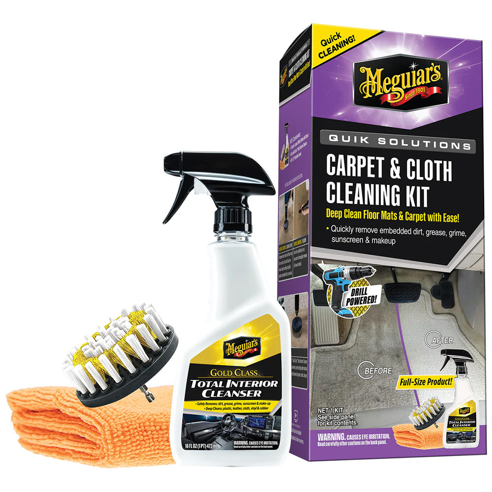 Meguiars Quik Solutions Carpet  Cloth Cleaning Kit G55268