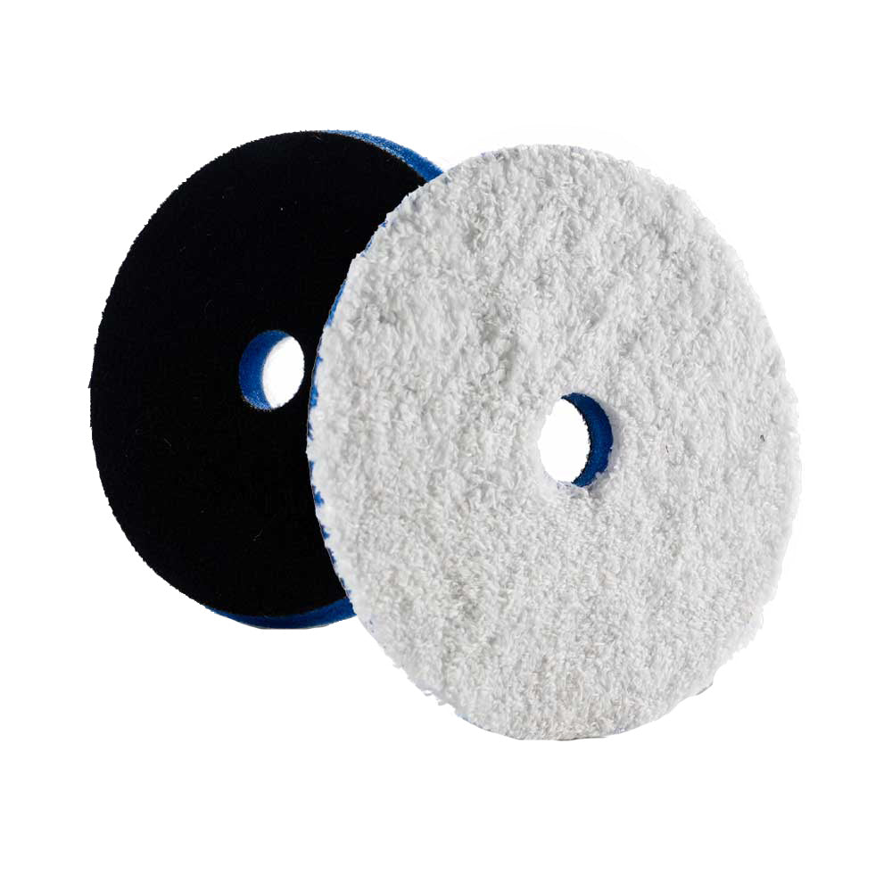Lake Country HDO Heavy Cutting Microfiber Pad 512  Blue Foam wWhite Microfiber HDO550FLC