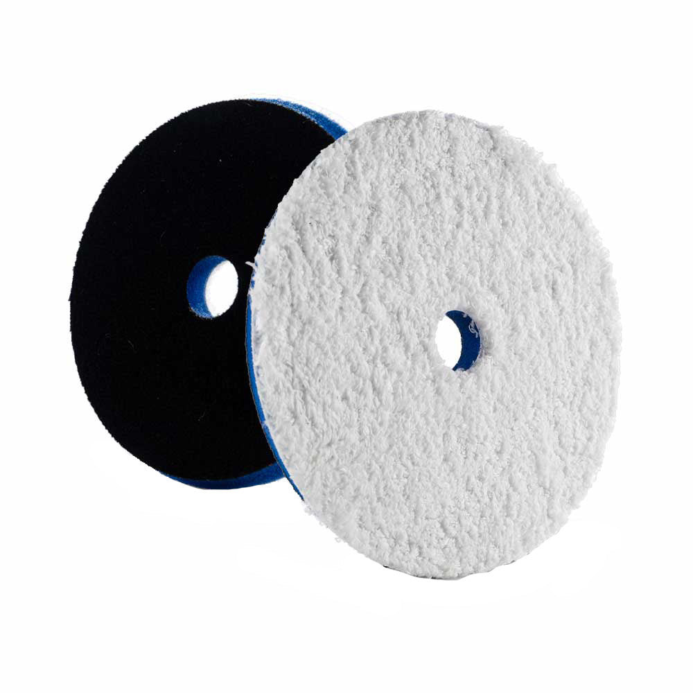 Lake Country HDO Heavy Cutting Microfiber Pad 612  Blue Foam wWhite Microfiber HDO650FLC