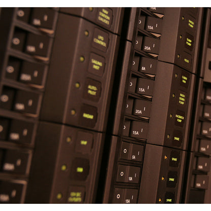 Blue Sea 7403 Single Pole Small Case 2 Flat Rocker Circuit Breaker    15 Amp 7403