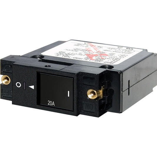 Blue Sea 7429 Single Pole Small Case 2 Slot Reset Rocker Circuit Breaker    20 Amp 7429