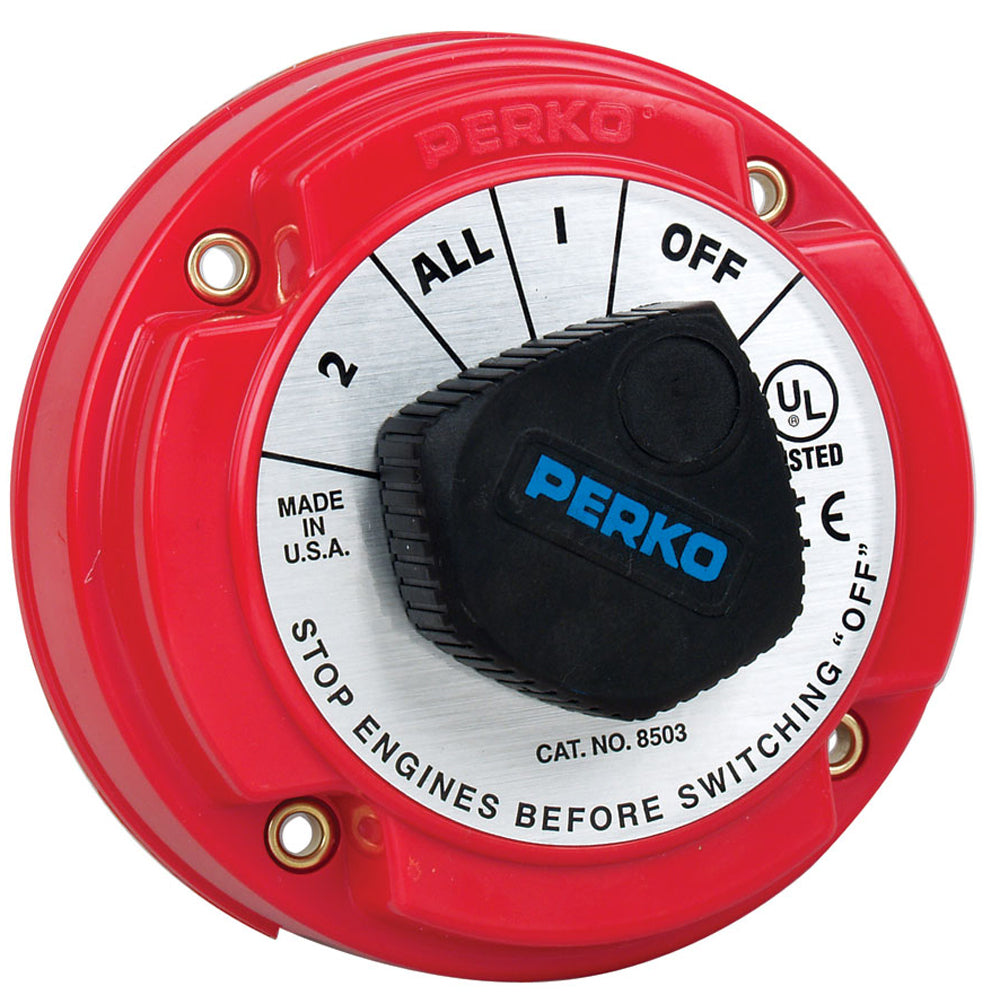 Perko 8503DP Medium Duty Battery Selector Switch wAlternator Field Disconnect wo Key Lock 8503DP