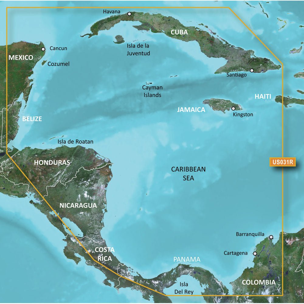 Garmin BlueChart g3 HD  HXUS031R  Southwest Caribbean  microSDSD 010C073220