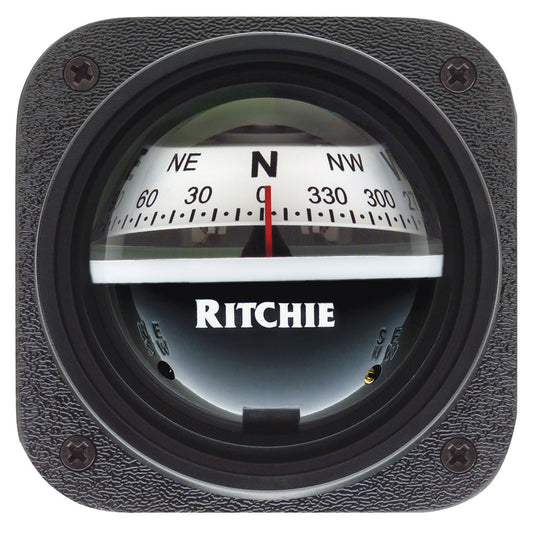 Ritchie V527 Kayak Compass  Bulkhead Mount  White Dial V527