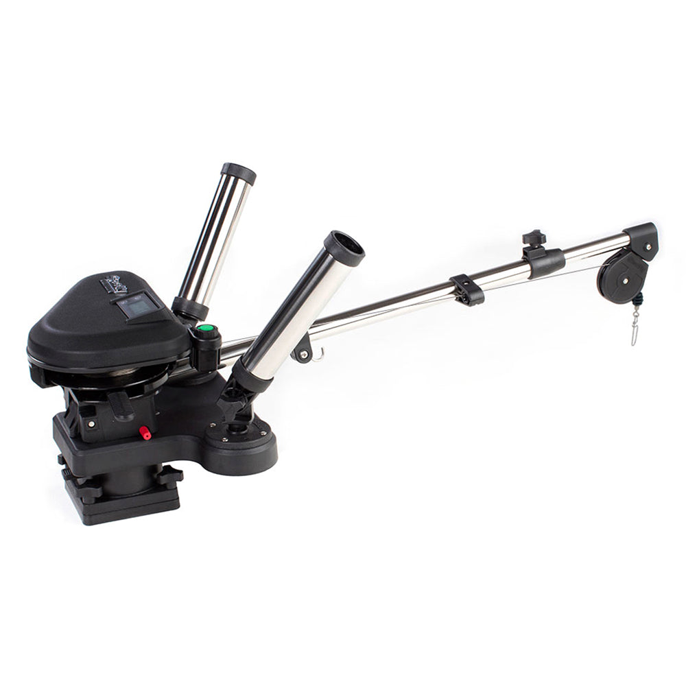 Scotty 2116 HP Depthpower Electric Downrigger 60 SS Telescoping Boom wSwivel Base  Dual Rod Holder 2116