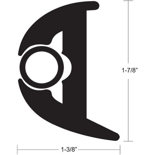 TACO Flex Vinyl Rub Rail Kit  Black wBlack Insert  70  178 x 138 V113426BBK702