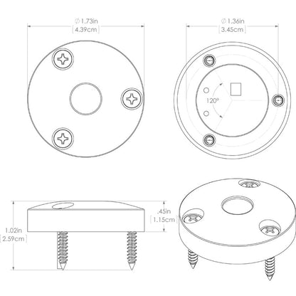 Lumitec High Intensity Anywhere Light  Brushed Housing  White NonDimming 101033