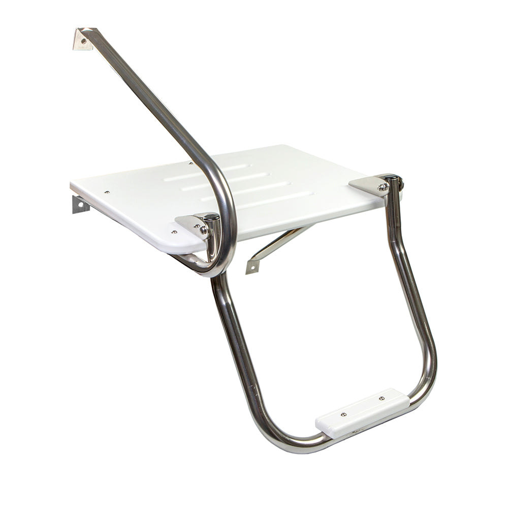 Whitecap White Poly Swim Platform wLadder fOutboard Motors 67902