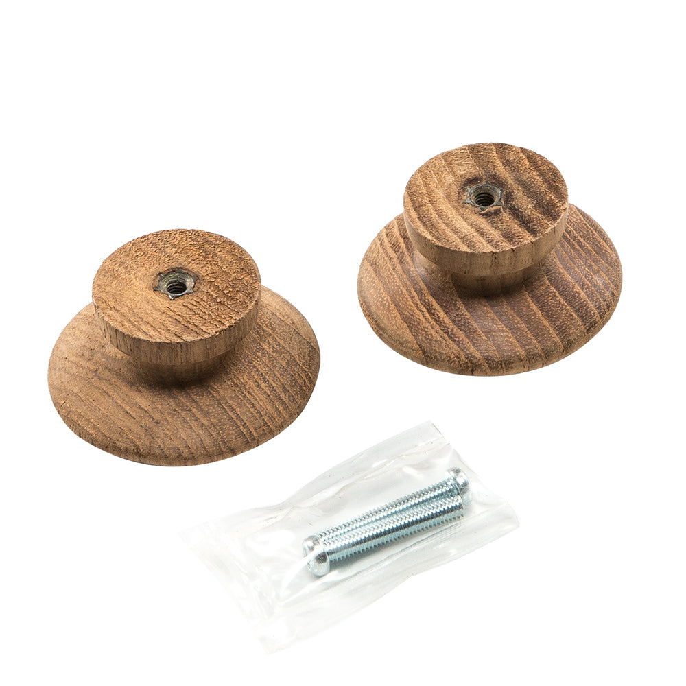 Whitecap Teak Round Drawer Knob  2  2 Pack 60120A