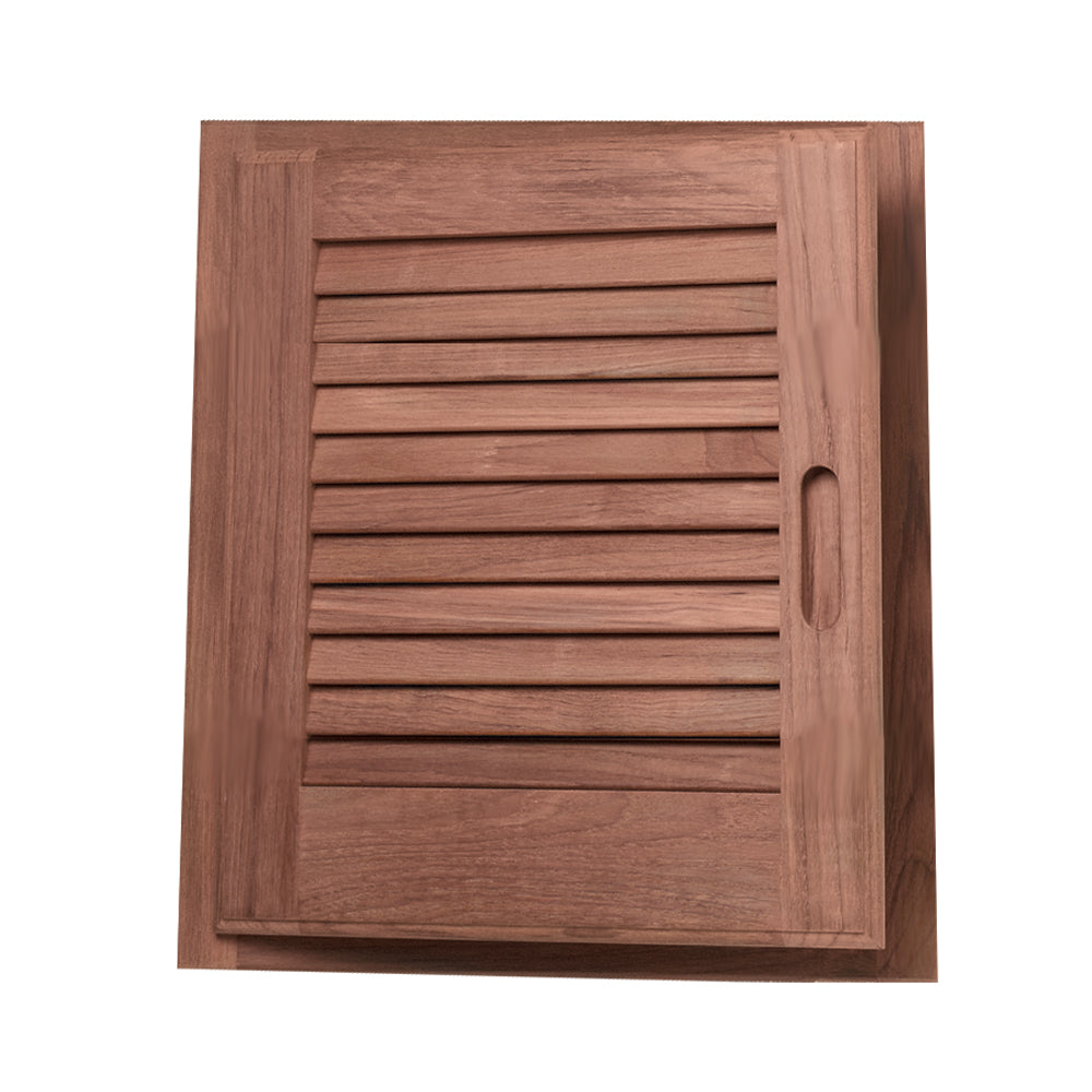 Whitecap Teak Louvered Door  Frame  Left Hand  15 x 15 60723