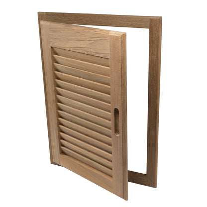 Whitecap Teak Louvered Door  Frame  Right Hand  15 x 20 60724