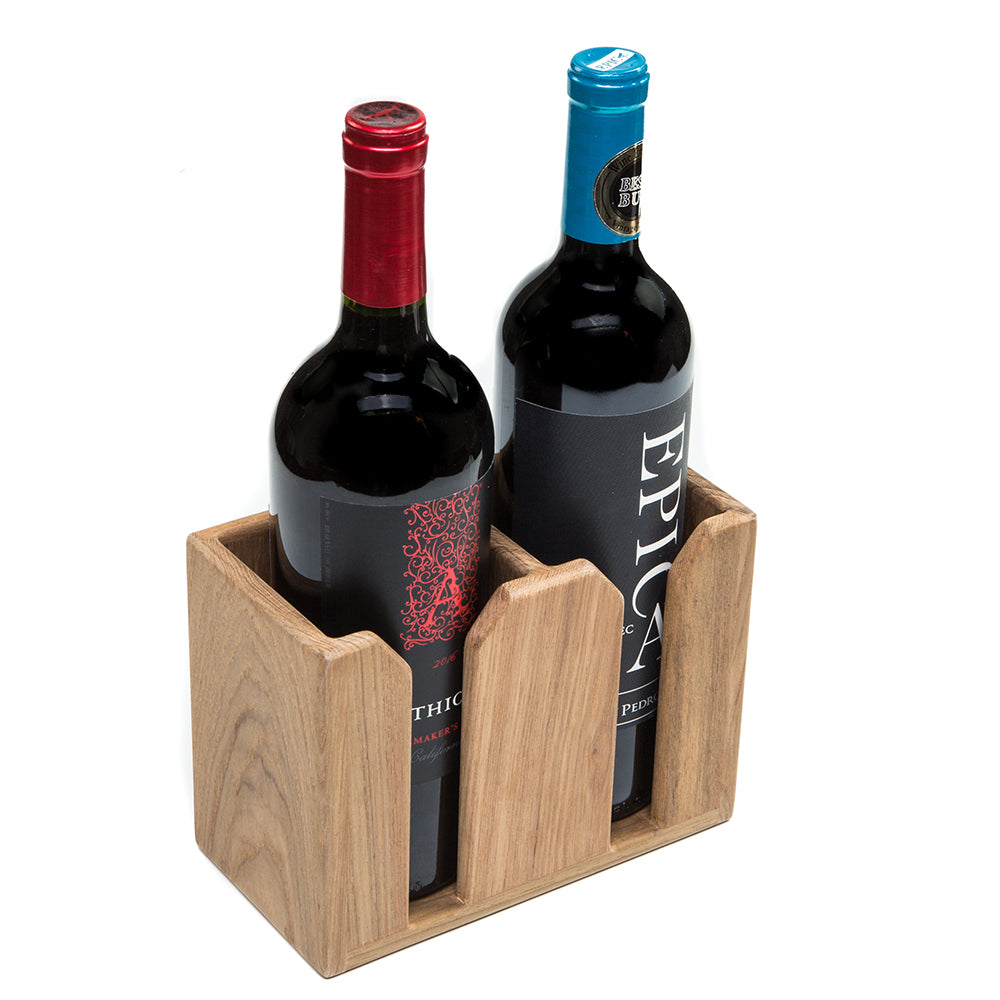 Whitecap Teak TwoBottle Rack 62620
