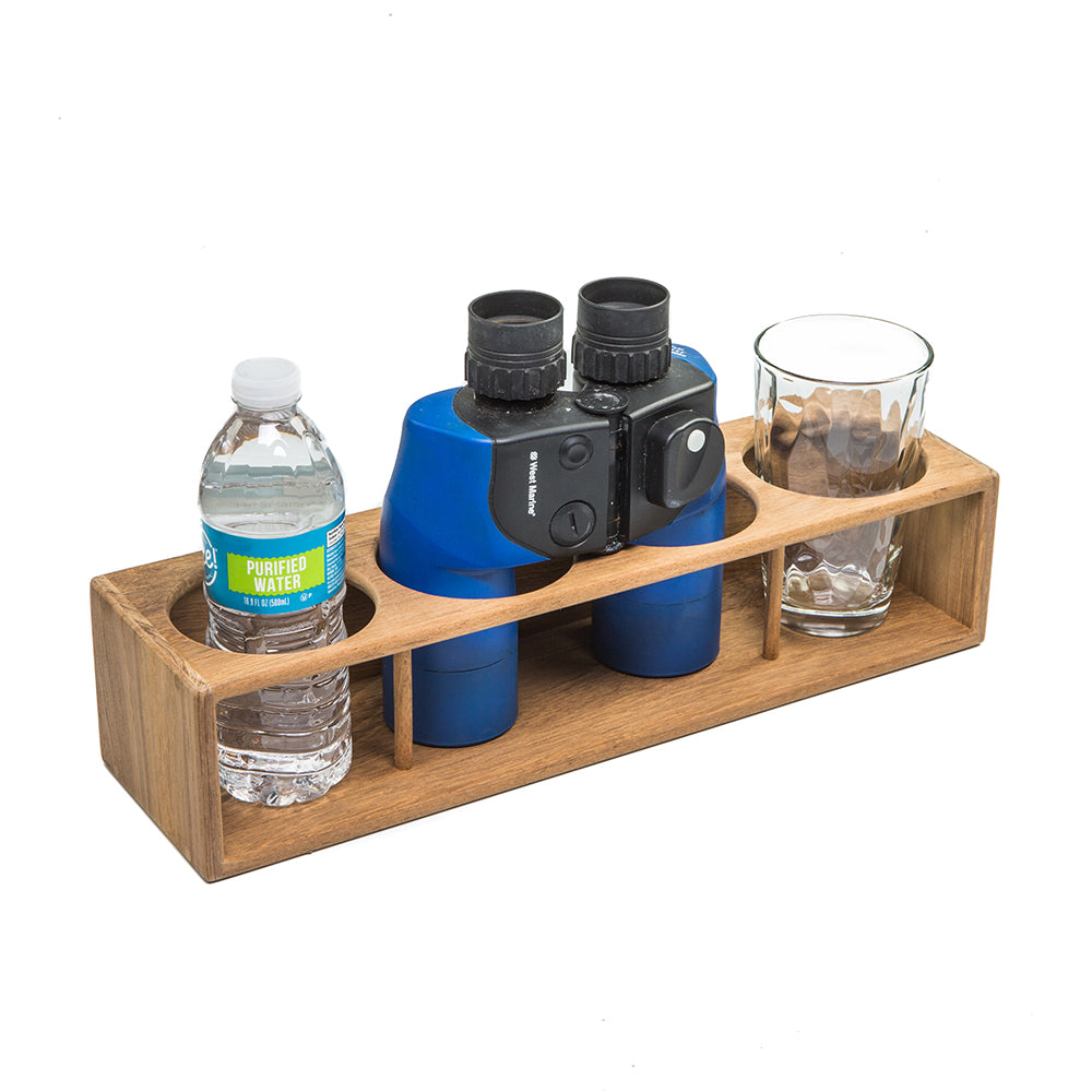 Whitecap Teak Four Insulated DrinkBinocular Rack 62634