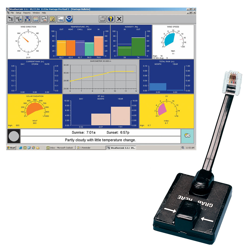 Davis WeatherLink Windows  Serial Port fVantage Vue  Pro2 Series 6510SER