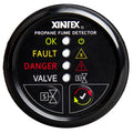 FireboyXintex Propane Fume Detector wAutomatic ShutOff  Plastic Sensor  No Solenoid Valve  Black Bezel Display P1BNVR