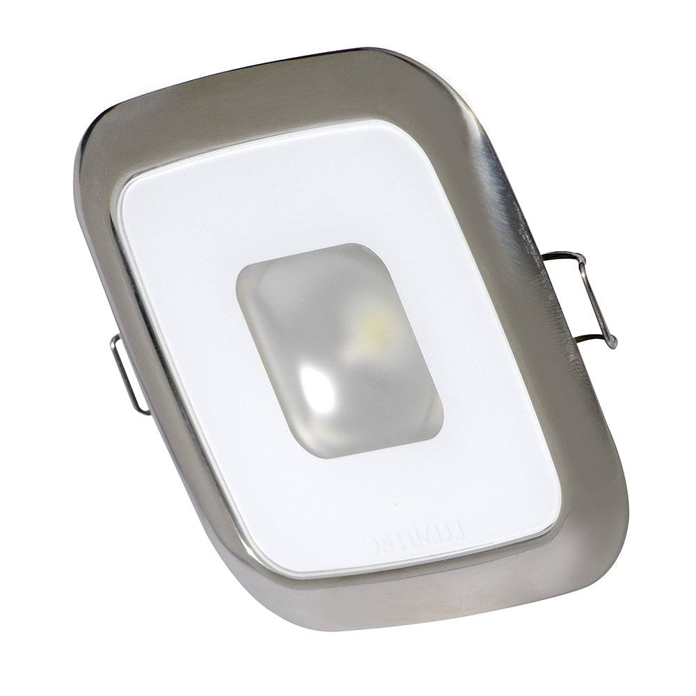 Lumitec Square Mirage Down Light  White Dimming RedBlue NonDimming  Polished Bezel 116118