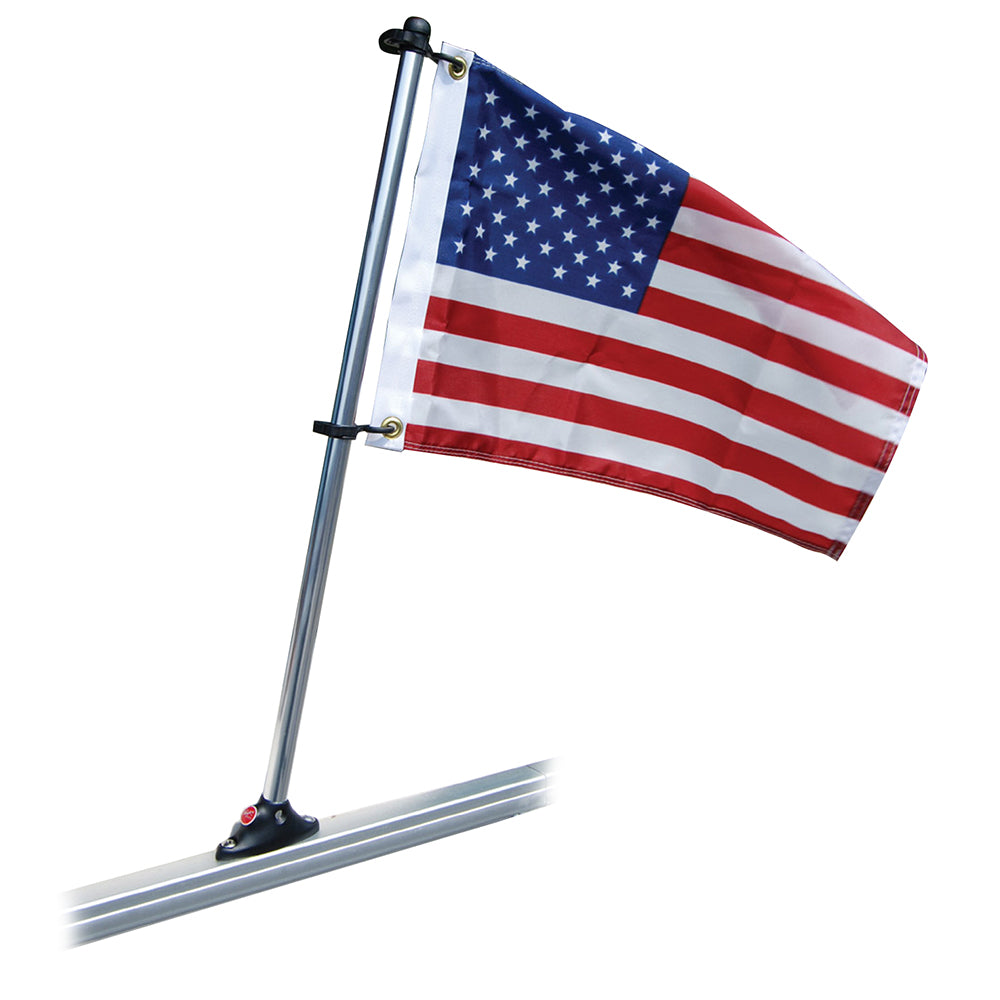 Taylor Made Pontoon 24 Flag Pole Mount  12 x 18 US Flag 921
