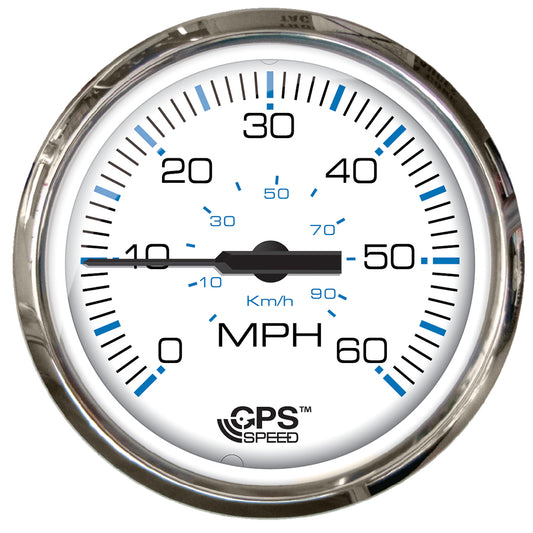 Faria Chesapeake White SS 4 Studded Speedometer  60MPH GPS 33839