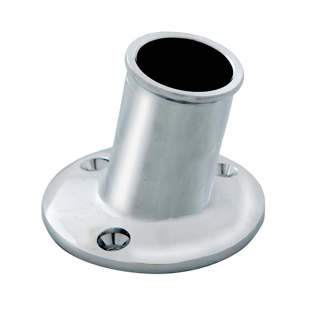 Whitecap TopMounted Flag Pole Socket CPBrass  1 ID S5002